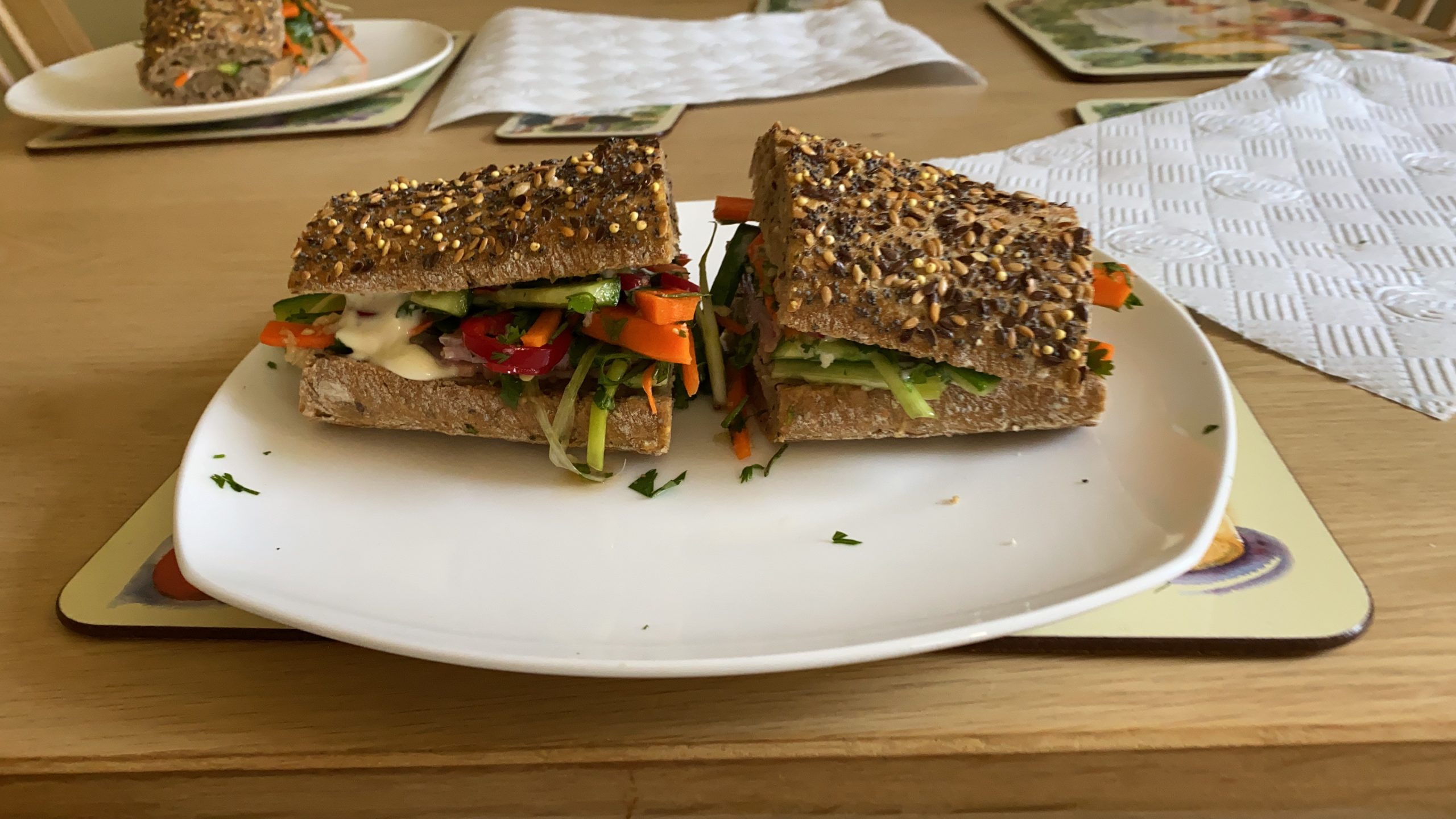 Asian Style Ham Baguette