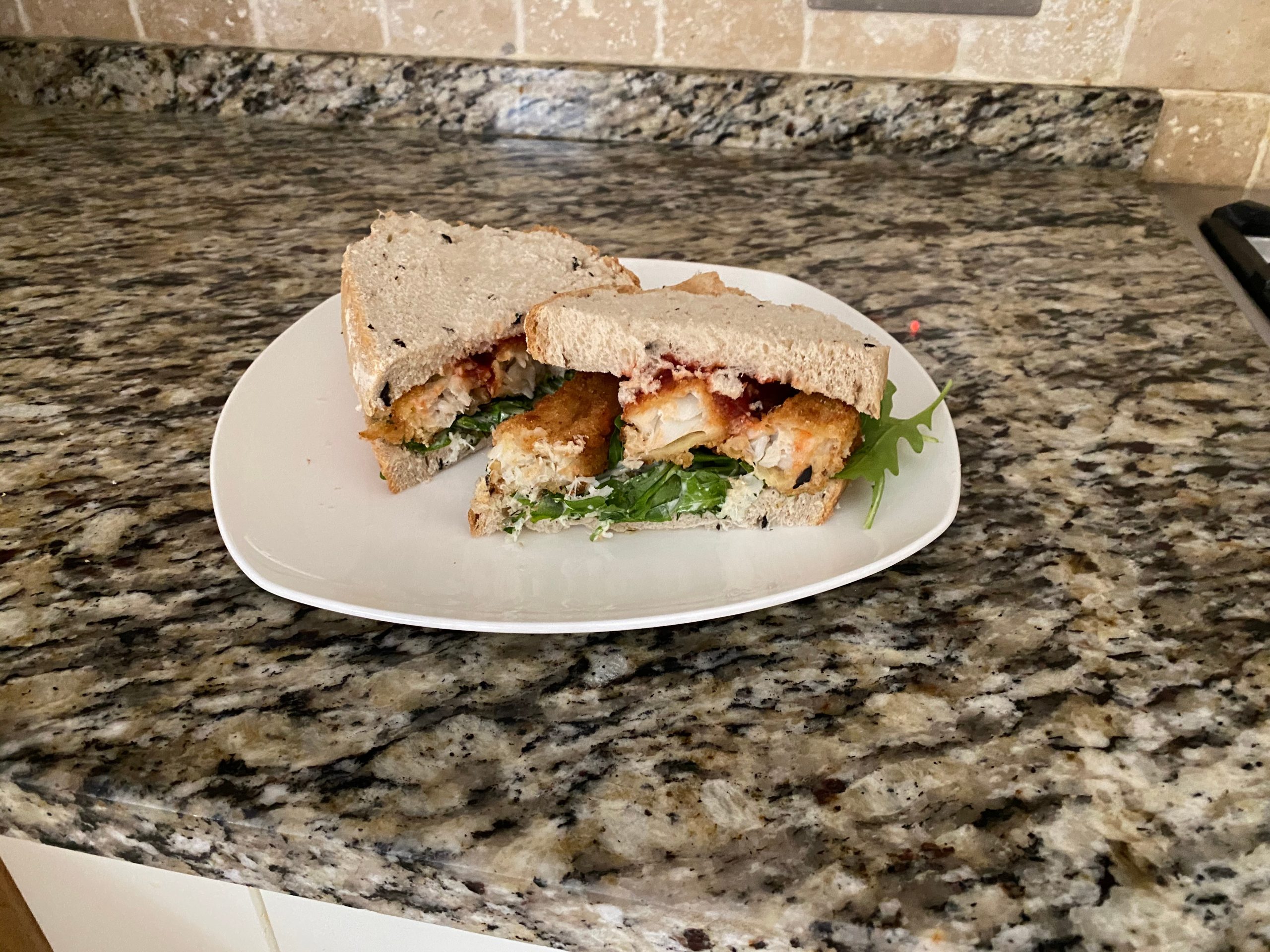 Fish Finger Butty with Lemon Mayonnaise