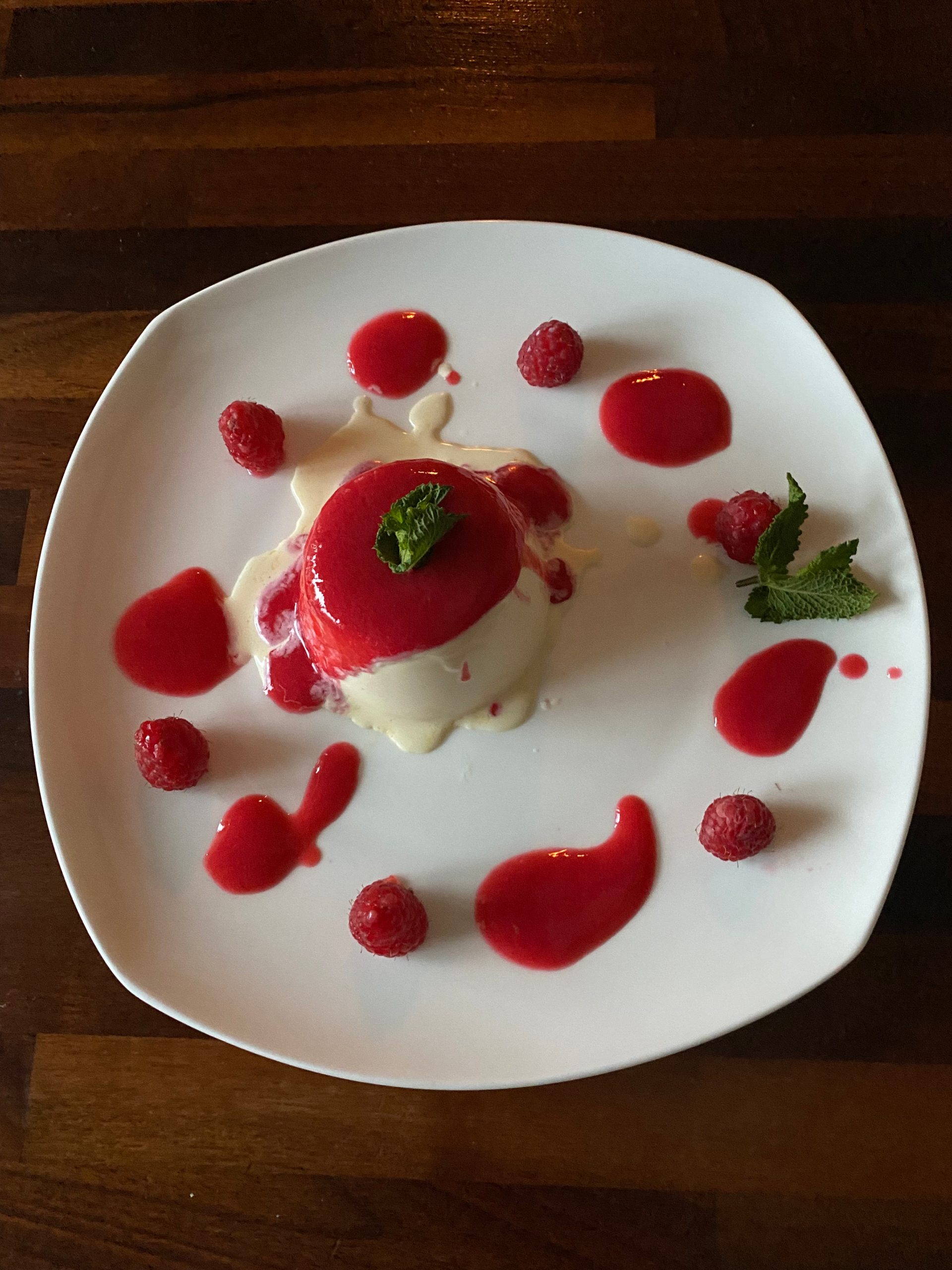 Panna Cotta with Raspberry Compote