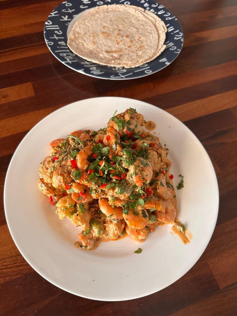 Prawn Balti with Creamy Vegetables
