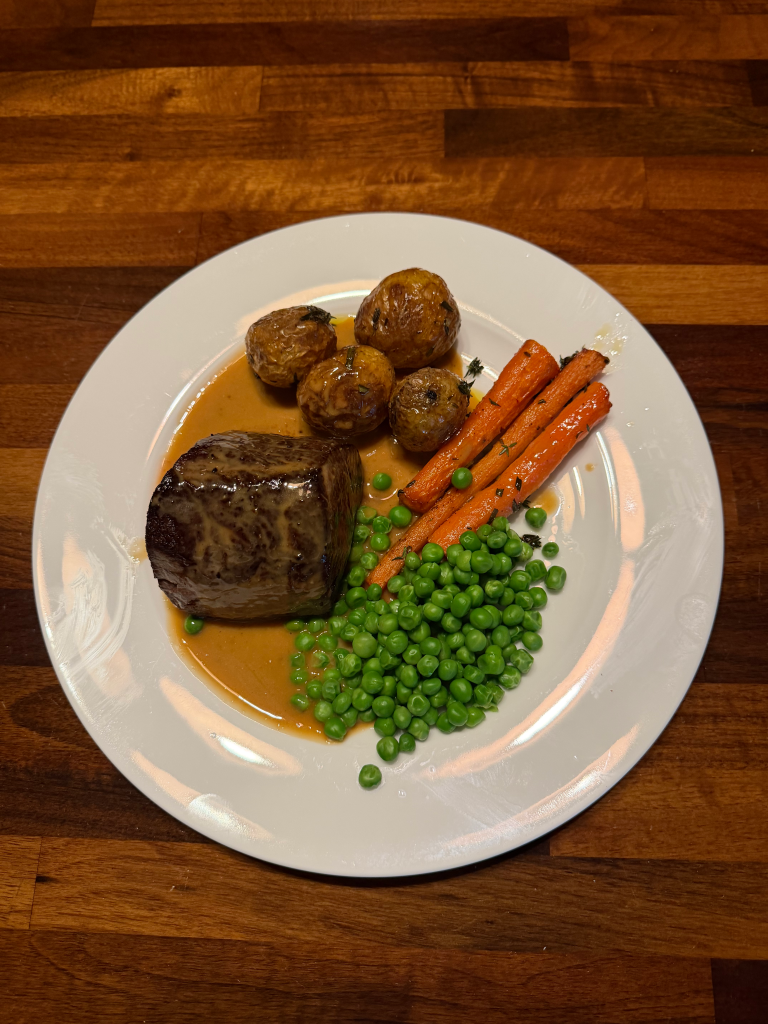 Salt Aged Steak with Whisky and Mustard Sauce