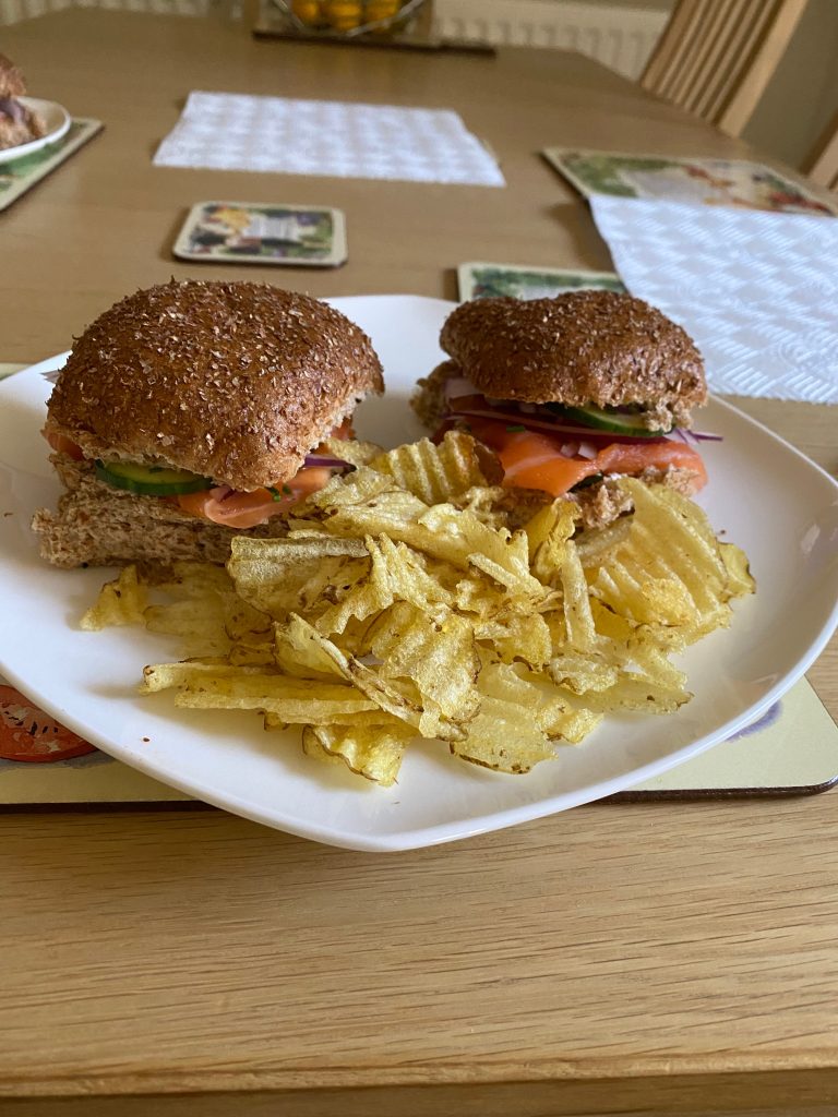 Smoked Salmon and Cream Cheese Roll