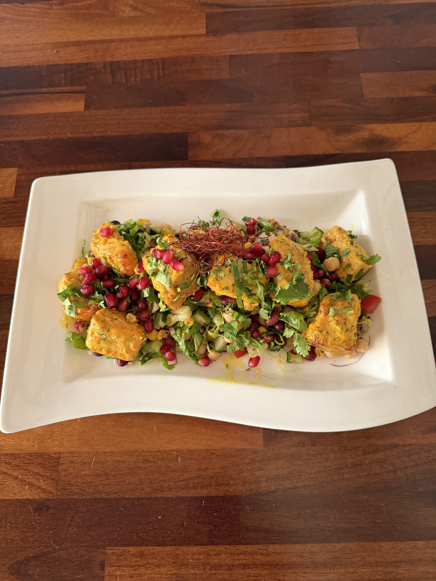 Spiced Salmon and Chilli Bazaar Salad