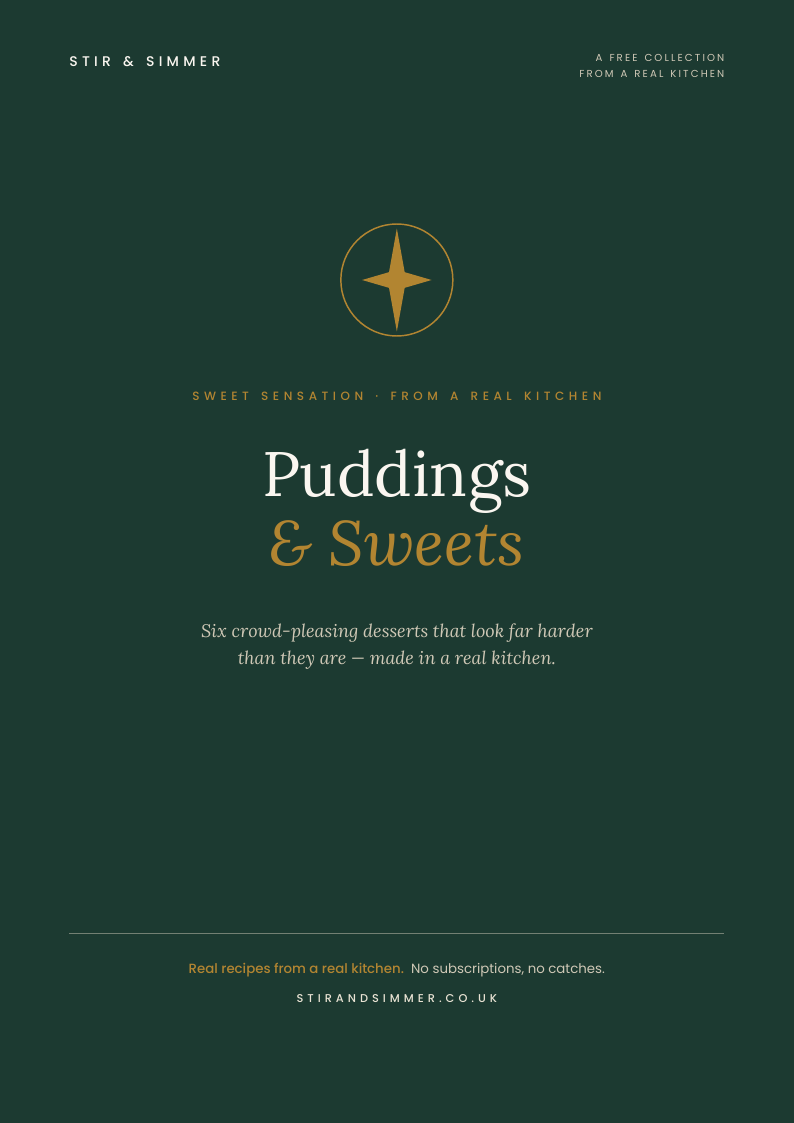 Puddings and Sweet Things cookbook cover